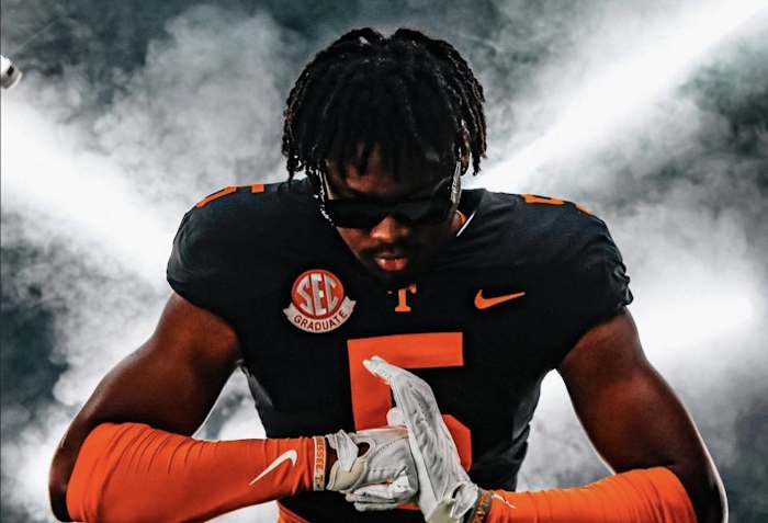 4-star EDGE Jordan Ross during his official visit to Tennessee in Knoxville, Tennessee, on June 23, 2023. (Photo courtesy of Jordan Ross)